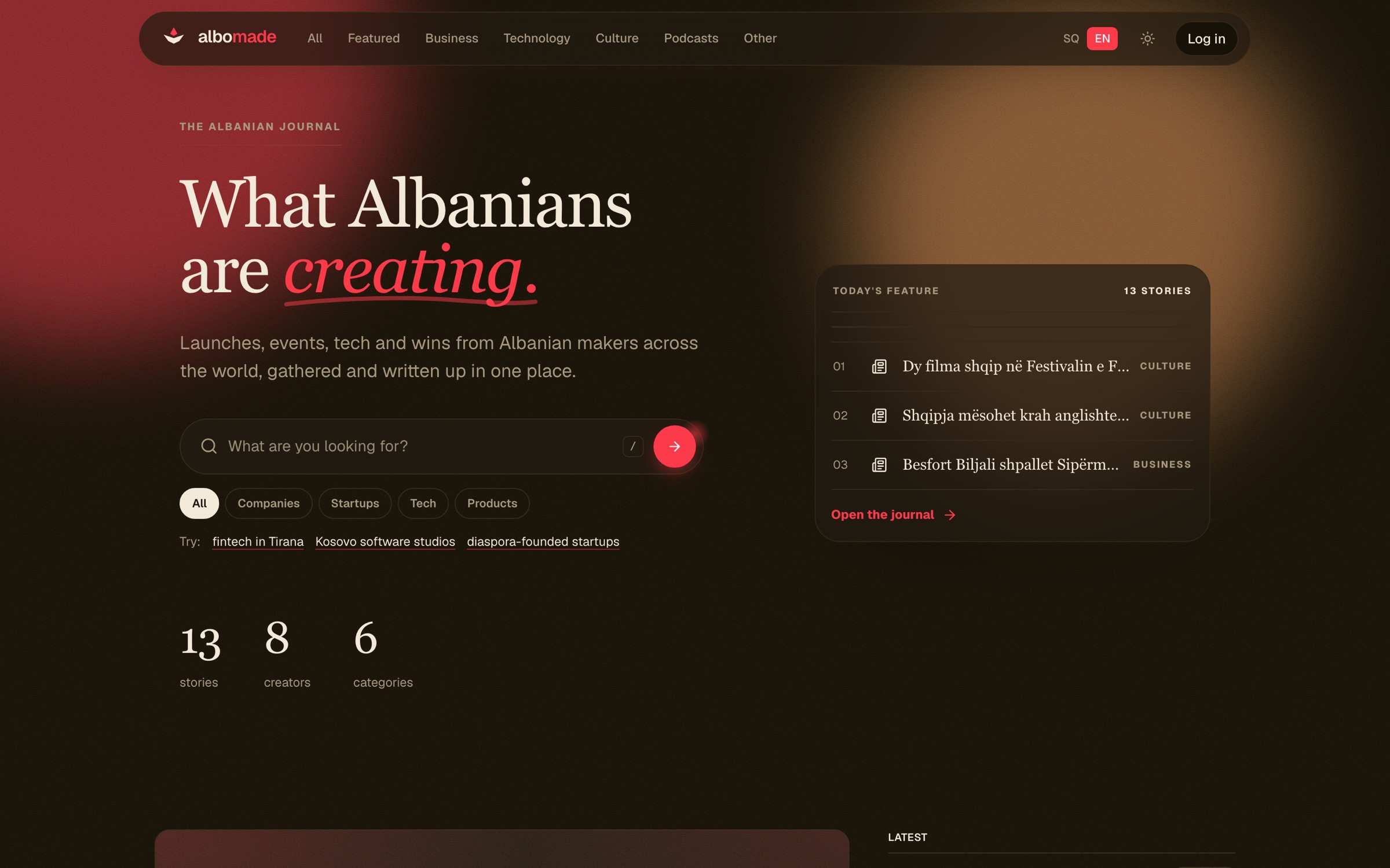 Albomade on screen
