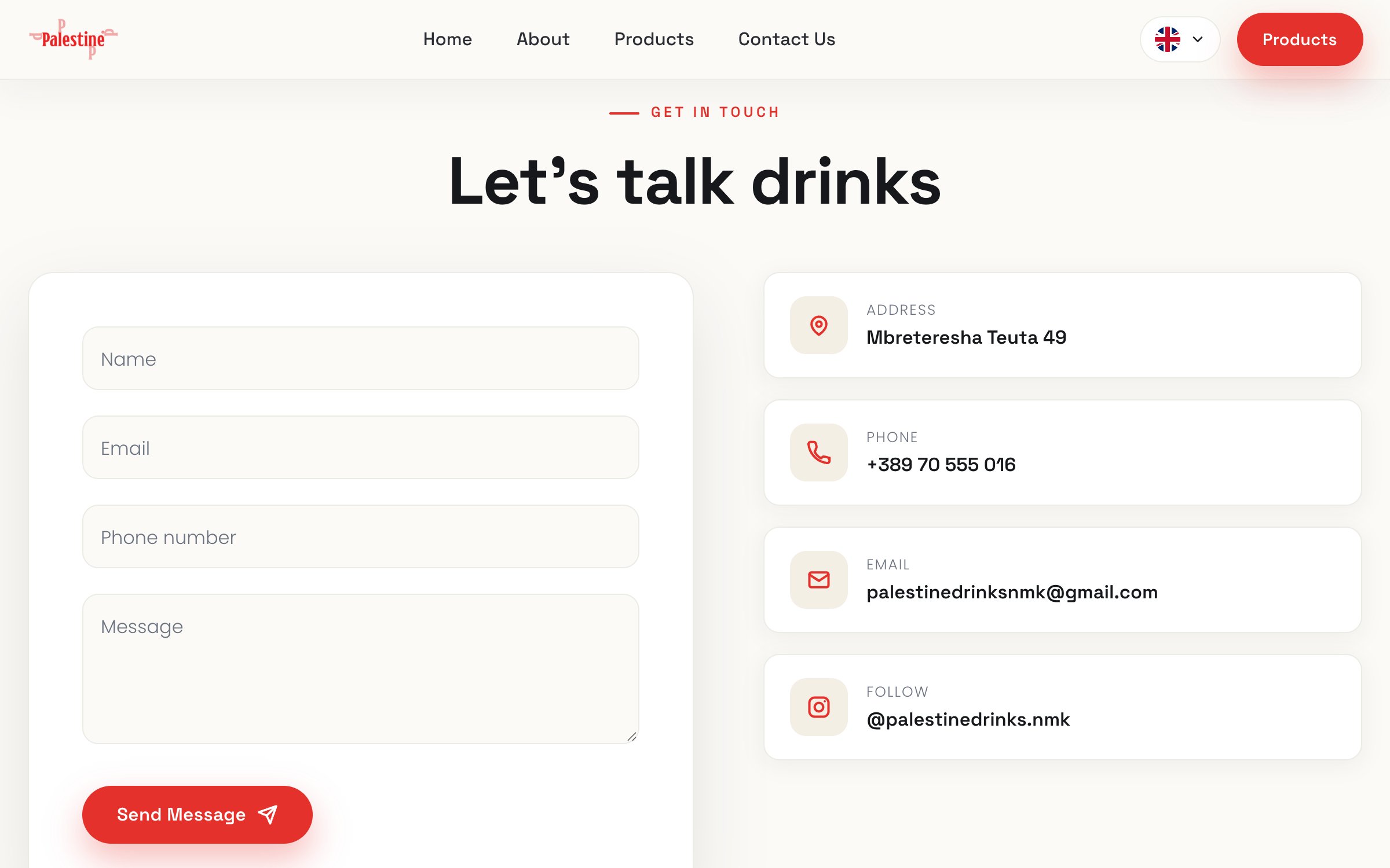 Contact: the distributor's phone, email, Instagram and address